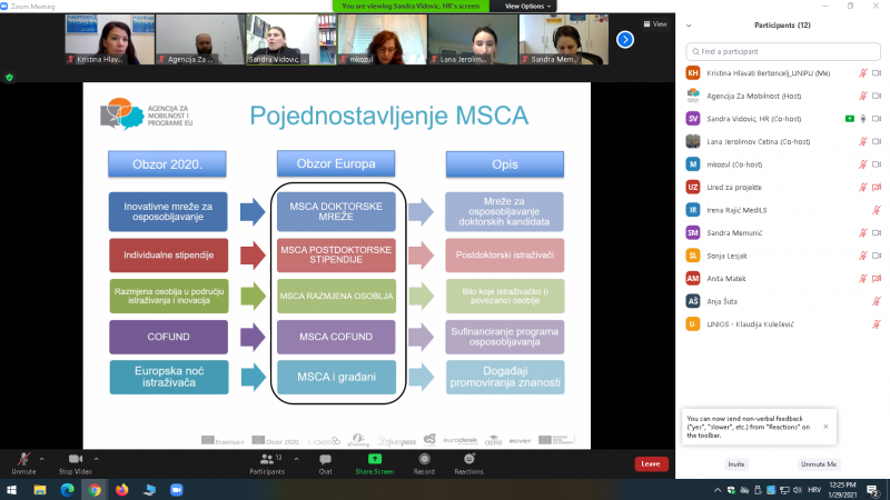 Održan online sastanak EURAXESS...
