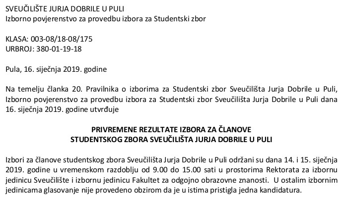 Izborno povjerenstvo za provedbu...